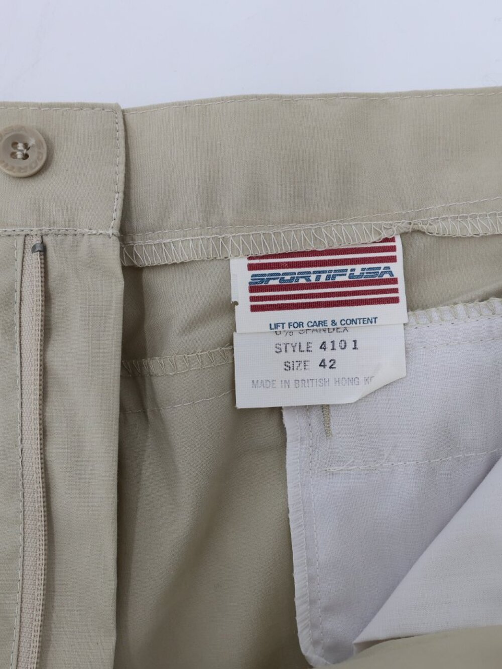VTG NWT Sportif USA Shorts Mens 42 3.5" Chino Stretch Outdoor Hiking Flat Front - Picture 10 of 12